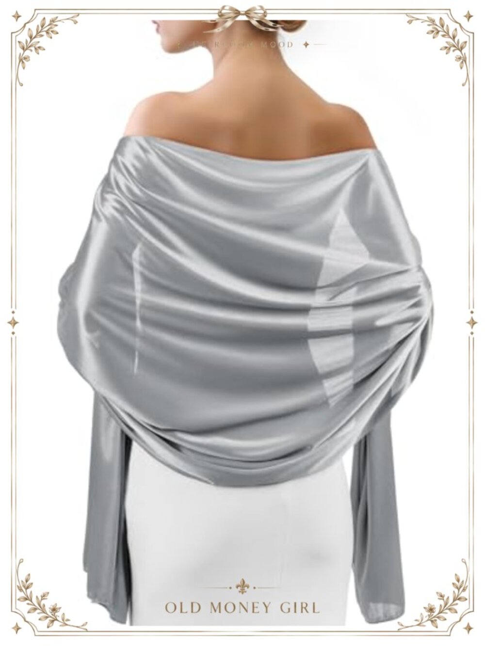 Satin Shawl Wrap Women Formal Evening Bridal Party Cover Up